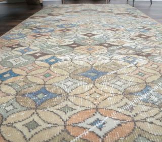 4x7 Vintage Handmade Anatolian Retro Rug - Thumbnail