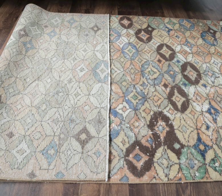 4x7 Vintage Handmade Anatolian Retro Rug