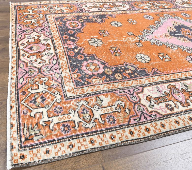 Vintage Orange Area Rug