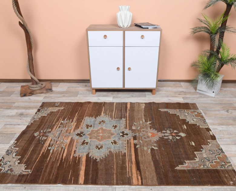 Vintage Area Brown Rug