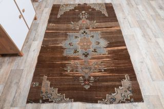 Vintage Area Brown Rug - Thumbnail