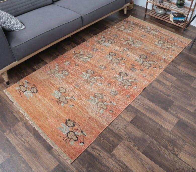 4x7 Vintage Handmade Area Rug, Teppich | Rugser ® Turkish Rug