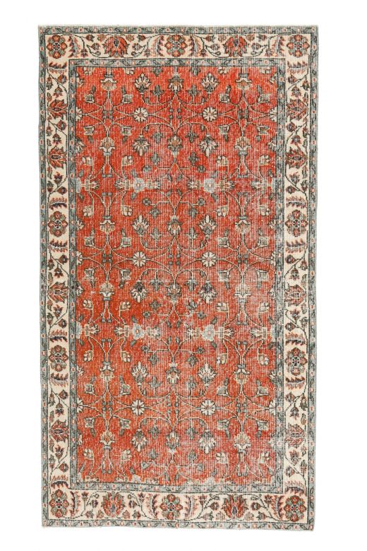 Brunt Orange Vintage Area Rug