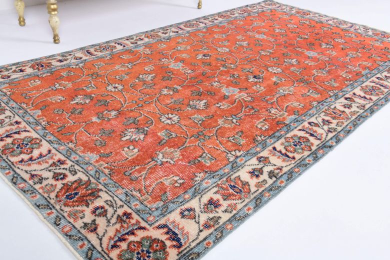 Brunt Orange Vintage Area Rug