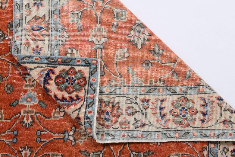 Brunt Orange Vintage Area Rug