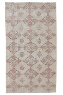 4x7 Vintage Handmade Floral Area Rug - Thumbnail