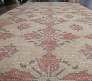 4x7 Vintage Handmade Floral Area Rug - Thumbnail