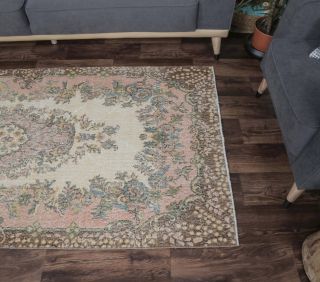 4x7 Vintage Handmade Isparta Area Rug - Thumbnail