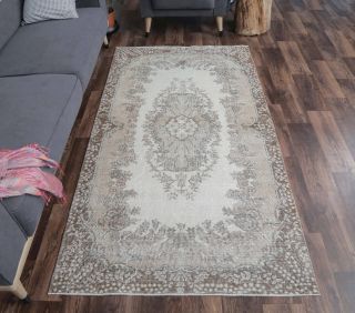 4x7 Vintage Handmade Isparta Area Rug - Thumbnail