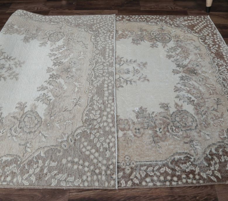 4x7 Vintage Handmade Isparta Area Rug