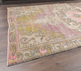 4x7 Vintage Handmade Oriental Area Rug - Thumbnail