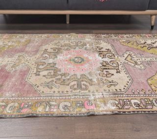 4x7 Vintage Handmade Oriental Area Rug - Thumbnail