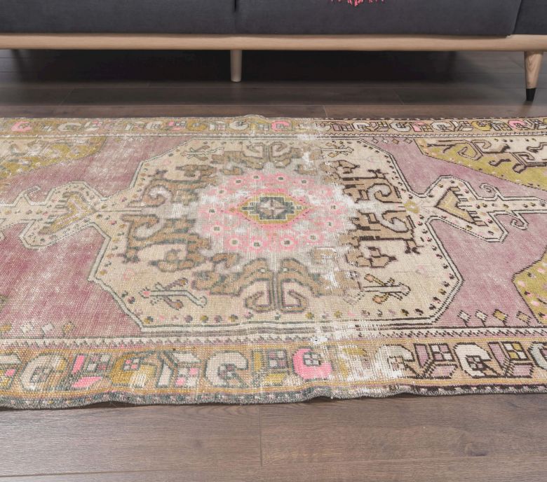 4x7 Vintage Handmade Oriental Area Rug