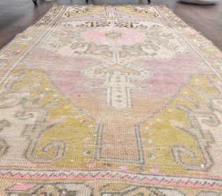 4x7 Vintage Handmade Oriental Area Rug - Thumbnail