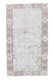 4x7 Vintage Handmade Turkish Area Rug - Thumbnail