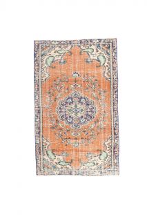 4x7 Vintage Orange Area Rug - Thumbnail