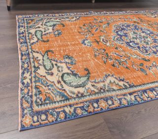 4x7 Vintage Orange Area Rug - Thumbnail