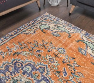 4x7 Vintage Orange Area Rug - Thumbnail