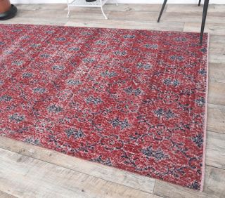 4x7 Vintage Turkish Handmade Area Rug - Thumbnail