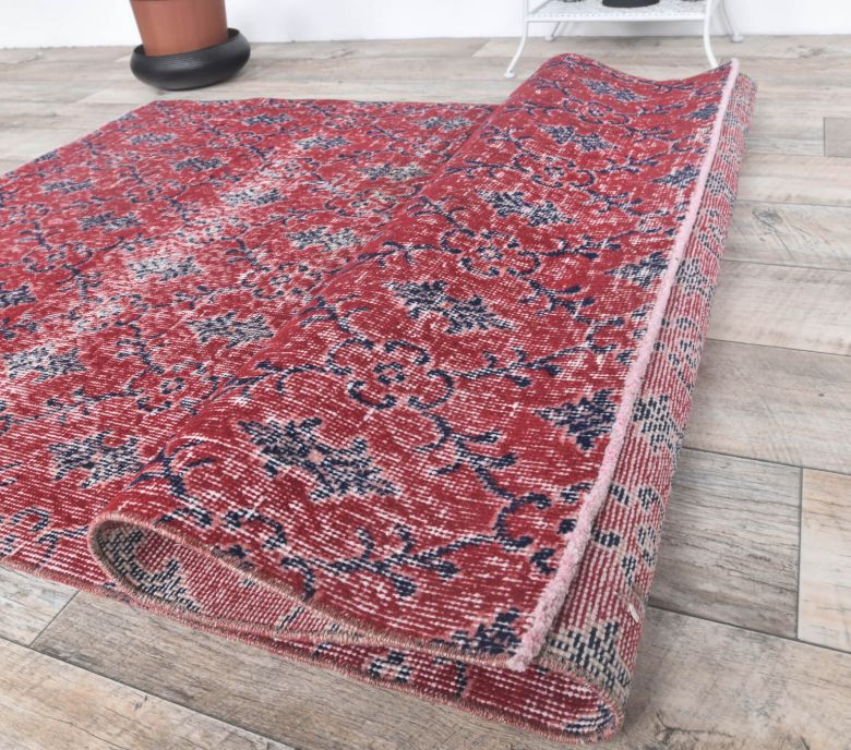 4x7 Vintage Turkish Handmade Area Rug