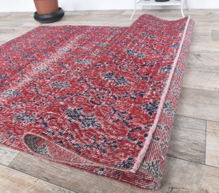 4x7 Vintage Turkish Handmade Anatolian Area Rug - Thumbnail