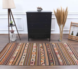 4x8 Handmade Vintage Area Rug - Thumbnail