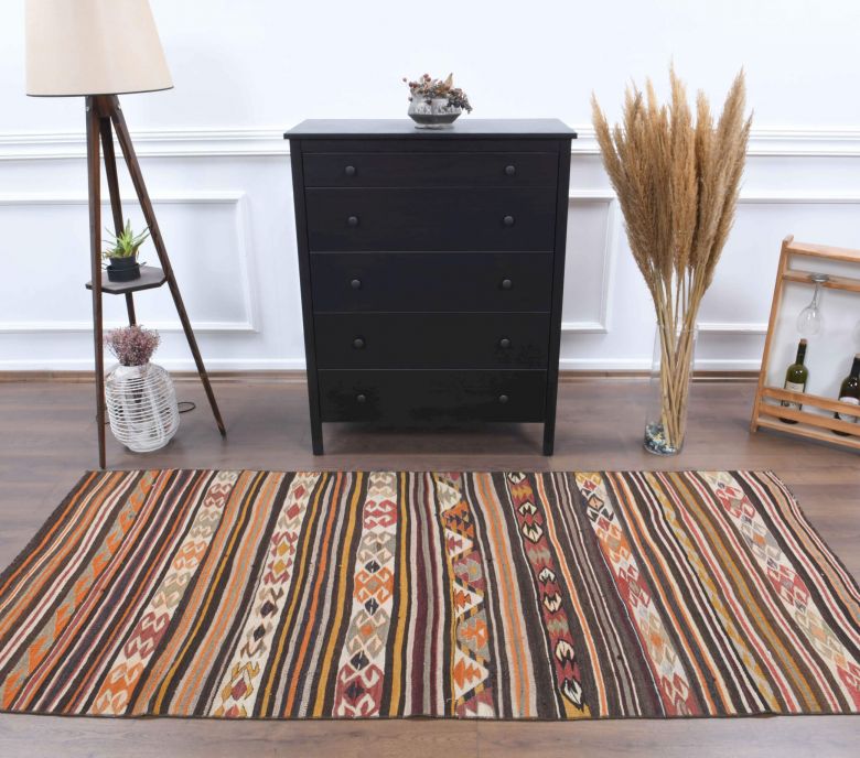 4x8 Handmade Vintage Area Rug