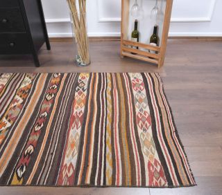 4x8 Handmade Vintage Area Rug - Thumbnail