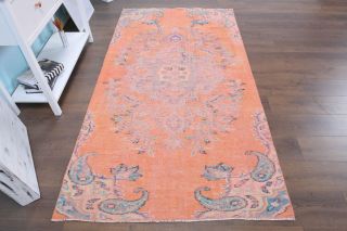 4x8 Handmade Vintage Area Rug - Thumbnail