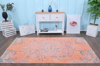 4x8 Handmade Vintage Area Rug - Thumbnail