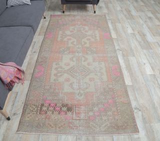 4x8 Vintage Faded Pastel Boho Area Rug - Thumbnail