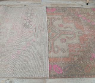 4x8 Vintage Faded Pastel Boho Area Rug - Thumbnail