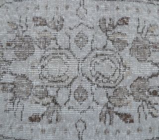 4x8 Vintage Anatolian Handmade Gray Oriental Area Rug - Thumbnail