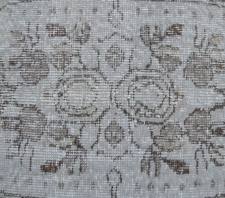4x8 Vintage Anatolian Handmade Gray Oriental Area Rug