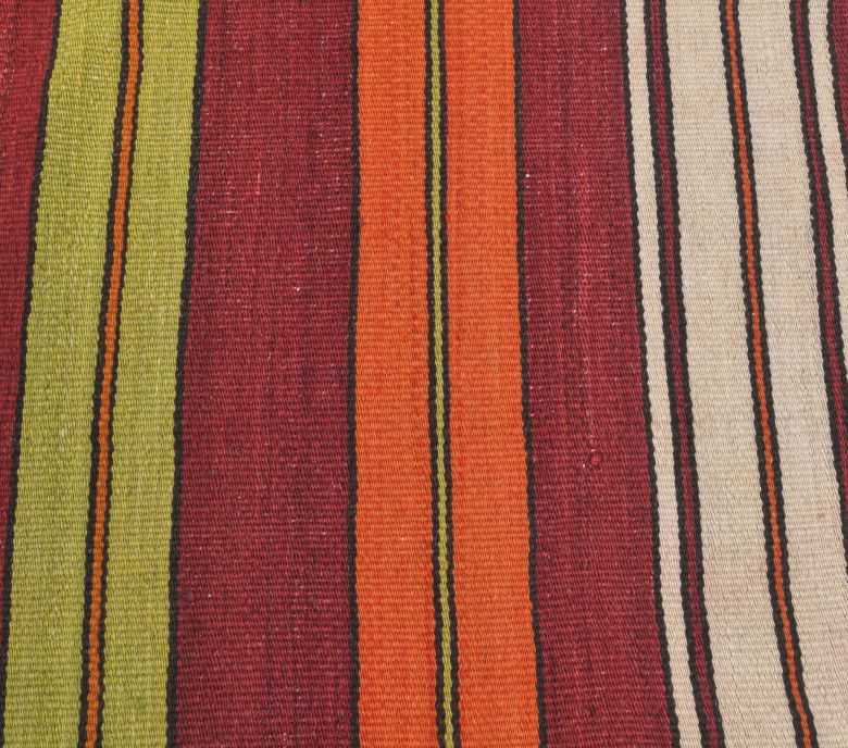 4x8 Vintage Kilim Striped Area Rug