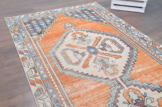 4x8 Wool Vintage Turkish Rug - Thumbnail