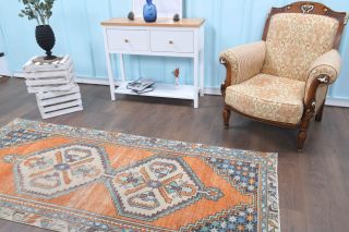 4x8 Wool Vintage Turkish Rug - Thumbnail