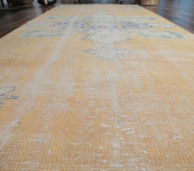 4x9 Vintage Handmade Orange Rug