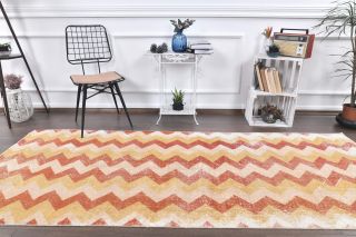 Vintage Zig Zag Runner Rug - Thumbnail