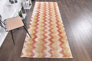 Vintage Zig Zag Runner Rug - Thumbnail