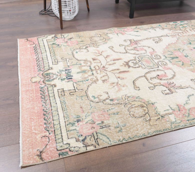 4x9 Wool Vintage Runner Rug