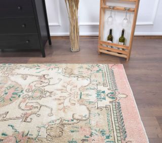 4x9 Wool Vintage Runner Rug - Thumbnail