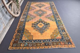 5x10 Handmade Vintage Wide Runner Rug - Thumbnail