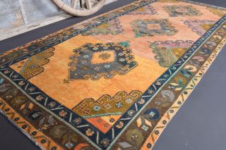 5x10 Handmade Vintage Wide Runner Rug - Thumbnail