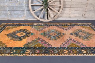 5x10 Handmade Vintage Wide Runner Rug - Thumbnail