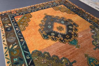 5x10 Handmade Vintage Wide Runner Rug - Thumbnail