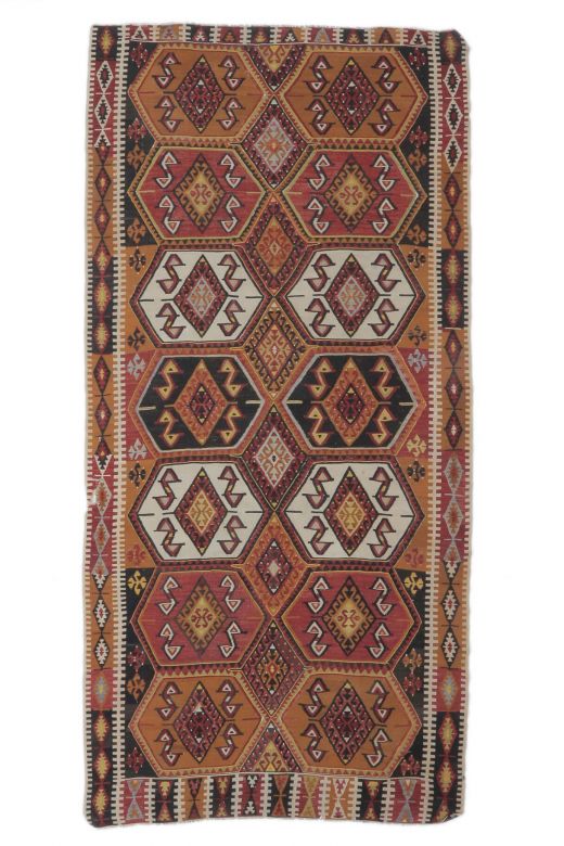 5x10 Vintage Turkish Malatya Kilim Rug