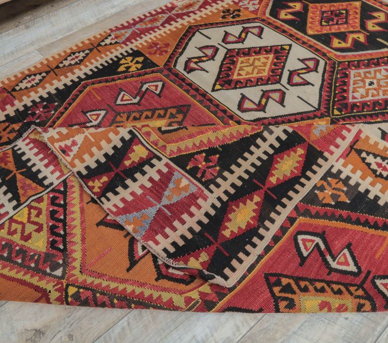 5x10 Vintage Turkish Malatya Kilim Rug