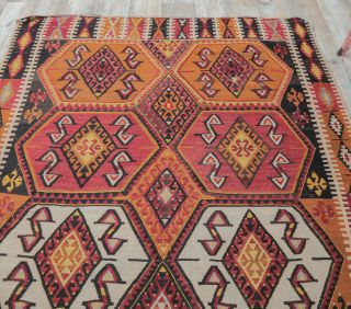 5x10 Vintage Turkish Malatya Kilim Rug - Thumbnail