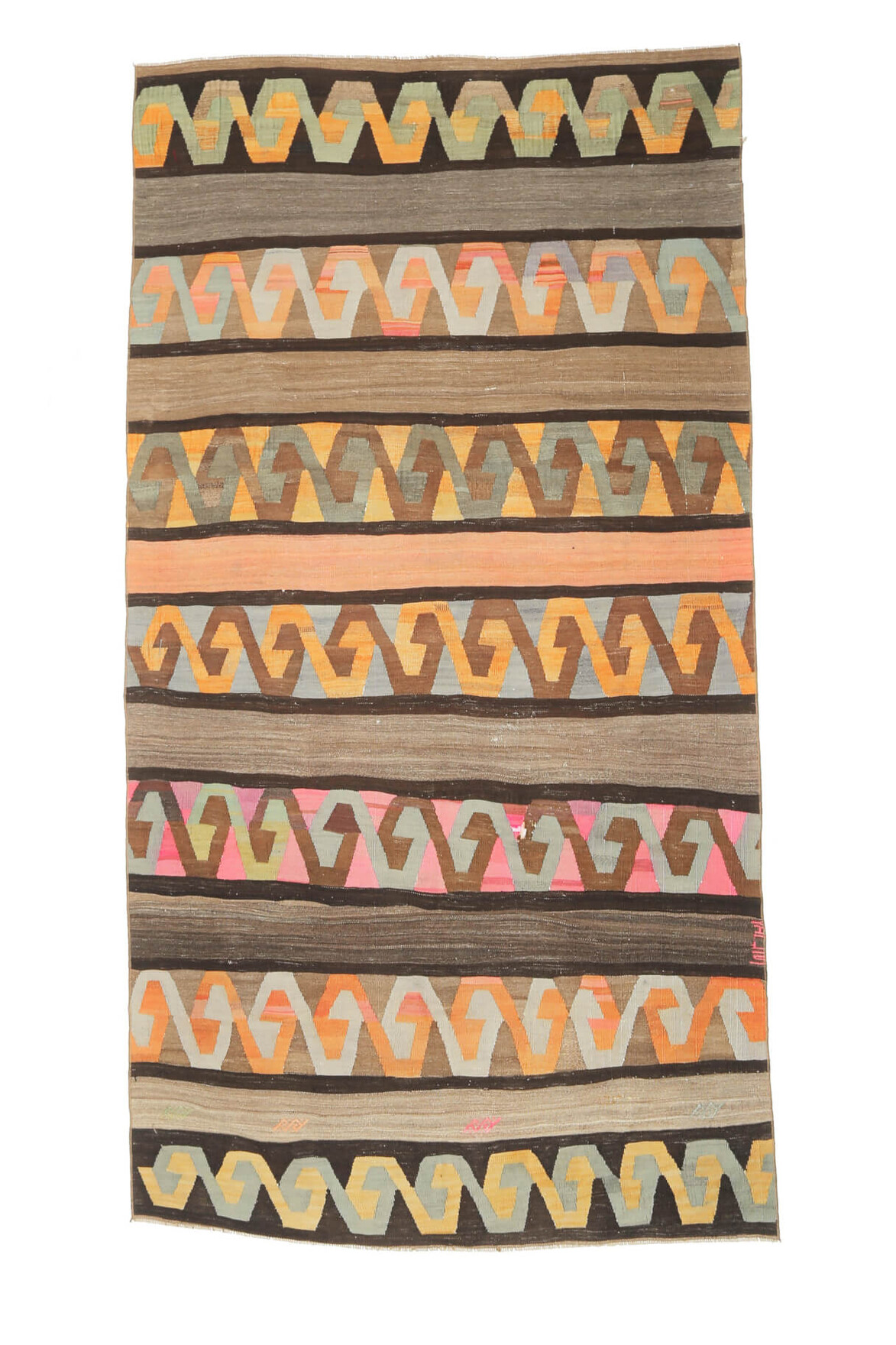 5x10 Wool Vintage Kilim Runner Rug